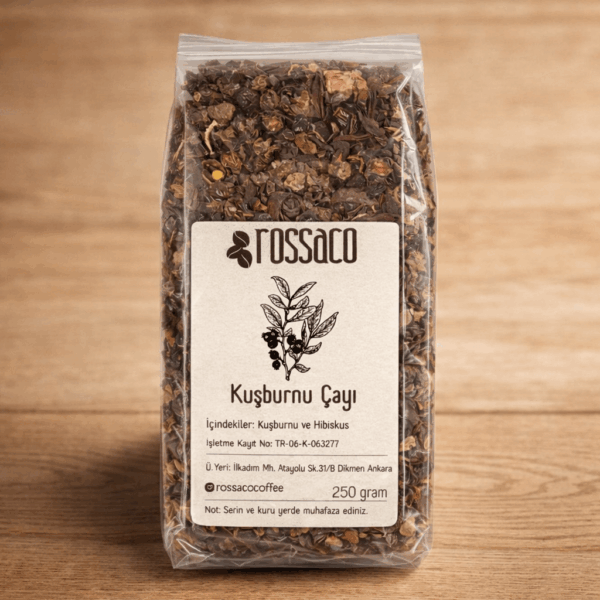 rossaco kuşburnu çayı hibiskuslu 250 g paket