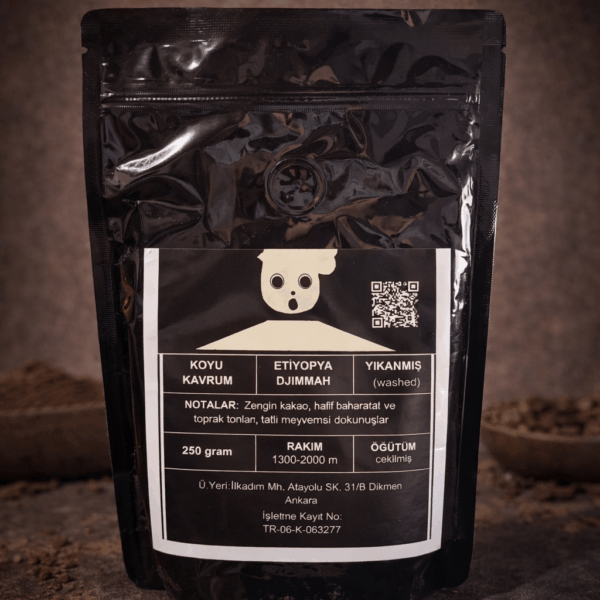 Rossaco Etiyopya Djimmah Çekirdek Kahve (Koyu Kavrum)